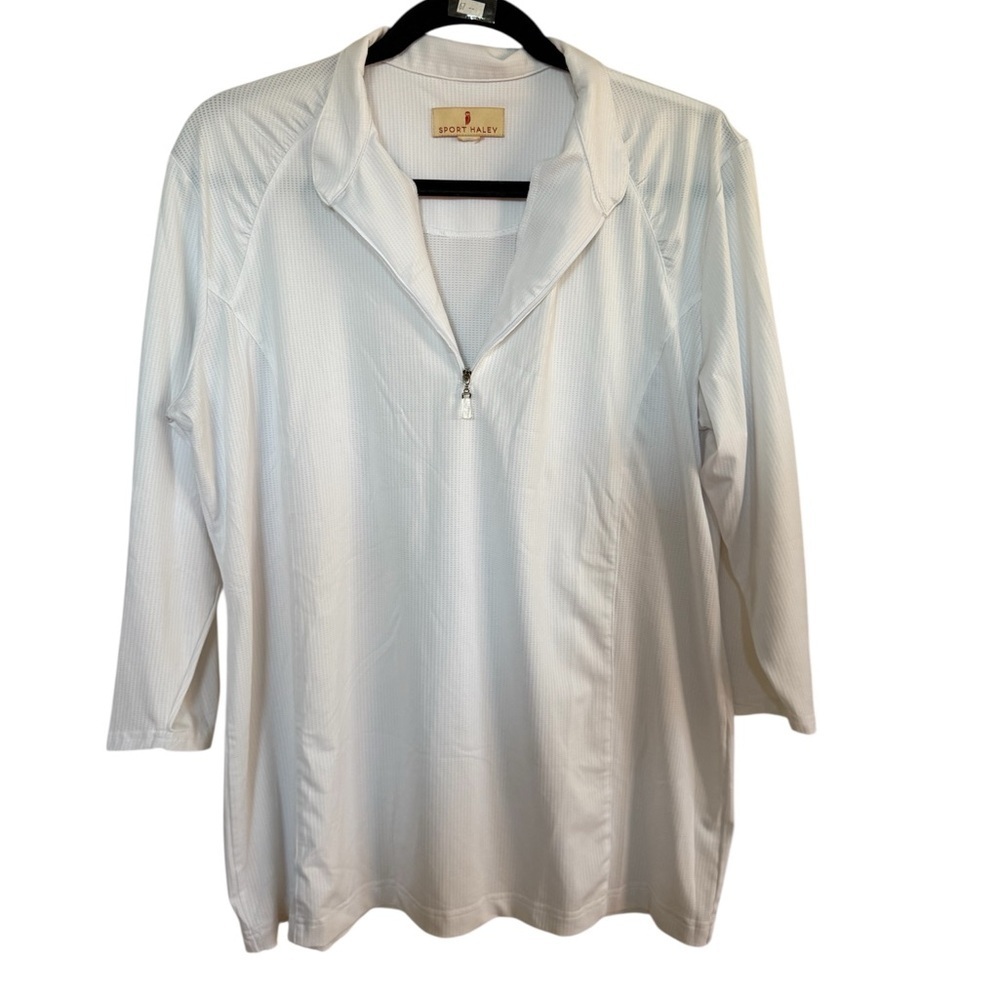 Sport Haley White Textured Pullover